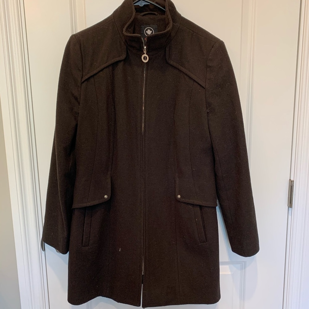 Wool trench coat pea coat